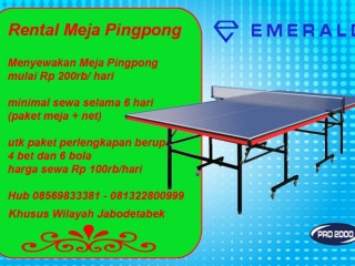 Sewa / Rental Tenis Meja Pingpong EMERALD